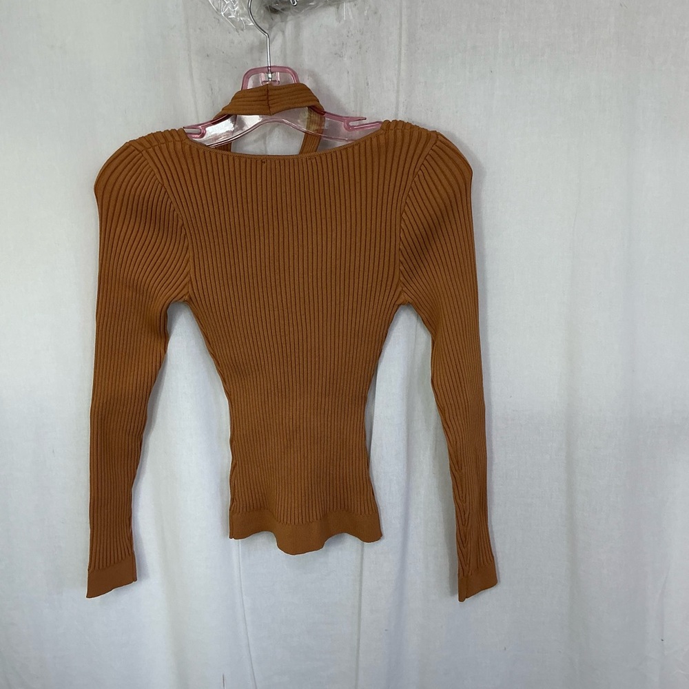 NEW Mink Pink Revolve Pecan Gianna Knit Long Sleeve Top Sweater Size M - Picture 4 of 16
